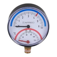 Termomanometr AFRISO TM 80 fi 80 mm 0-6 bar / 20-120 °C