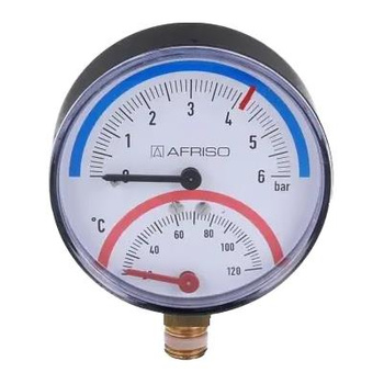 Termomanometr AFRISO TM 80 fi 80 mm 0–6 bar / 20–120 °C