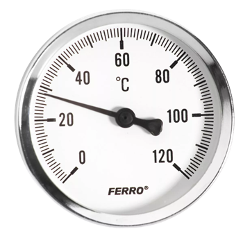 Termometr tarczowy aksjalny DN15 - 1/2