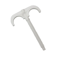 QIK Hak podłogowy do rur podwójny typu mewka fi29; 10x 80 - op. 120 szt.