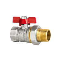 Zawór kulowy ze śrubunkiem, motyl DN15 - 1/2