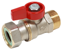 GIACOMINI Zawór kulowy prosty z półśrubunkiem GW - 3/4