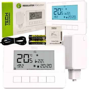 Bezprzewodowy regulator pokojowy TECH T-4.2 – dwustanowy sterownik temperatury z programem tygodniowym
