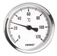 Termometr tarczowy aksjalny DN15 - 1/2