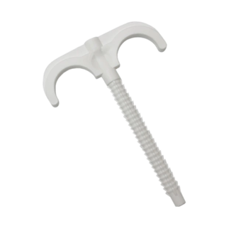 QIK Hak podłogowy do rur podwójny typu mewka fi29; 10x100 - op. 120 szt.