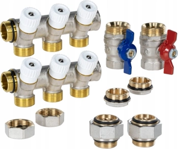 AFRISO ADM Rozdzielacz do CWU - zestaw podstawowy DN20 - 3/4