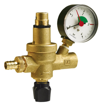 Zawór do automatycznego napełniania instalacji FAM, GW G1/2, z manometrem