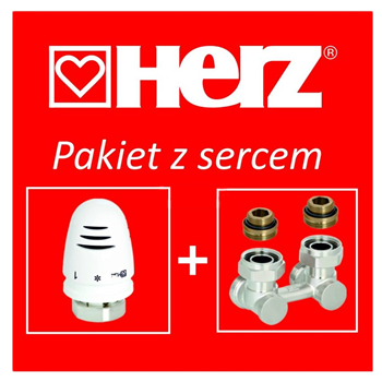 HERZ Zestaw termostatyczny do grzejników VK (Moduł + głowica) 1/2 kątowy