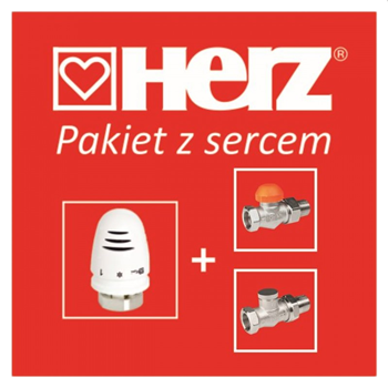 HERZ Zestaw termostatyczny 3-elementowy 1/2 prosty