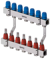 UPONOR Rozdzielacz do podłogówki nierdzewny -  7 (bez odpowietrzników i spustów)